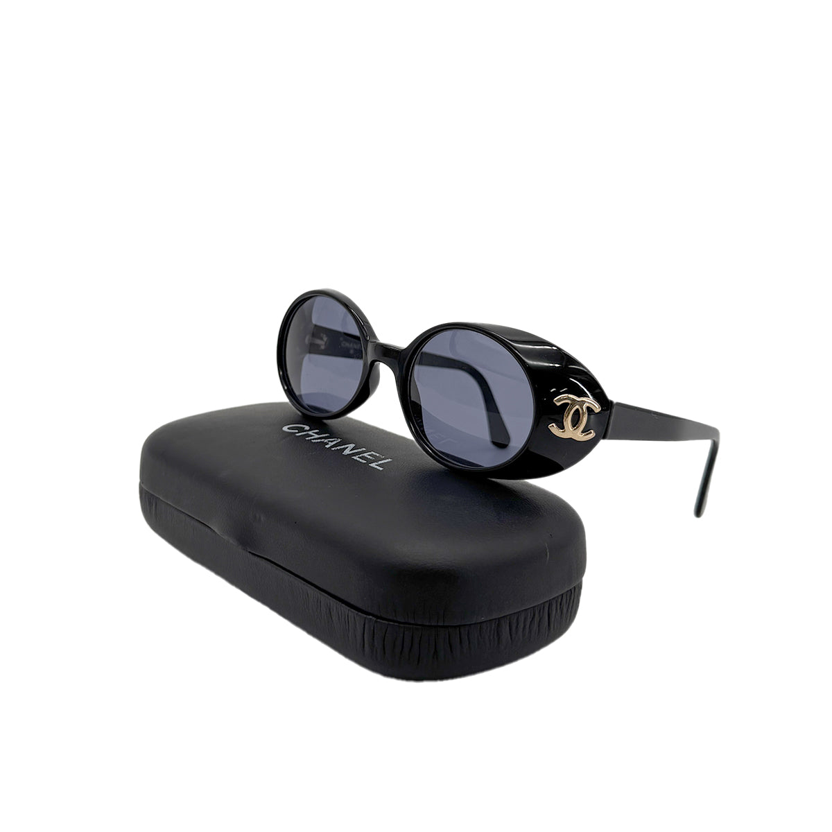 CHANEL VINTAGE SUNGLASSES COCOMARK BLACK EYEWEAR 90280460