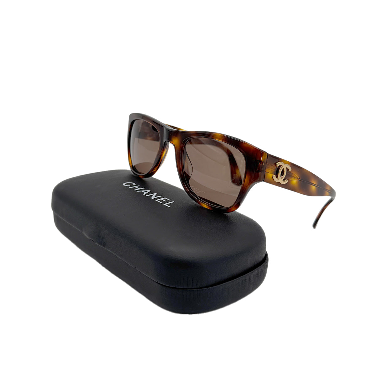 CHANEL VINTAGE SUNGLASSES COCOMARK TORTOISESHELL BROWN EYEWEAR 90280471