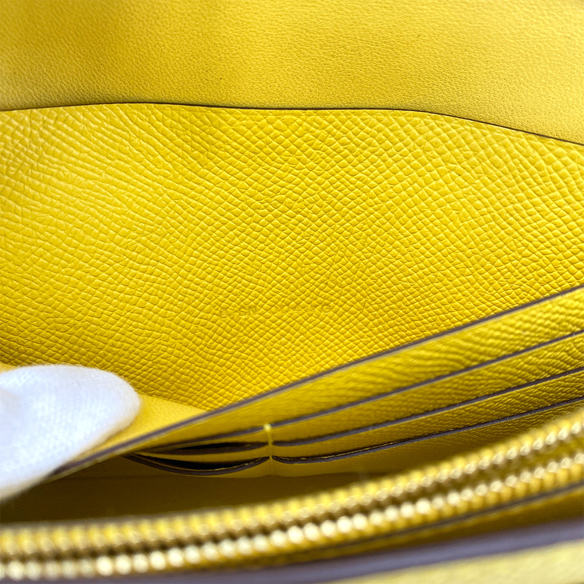 HERMES CONSTANCE LONG TO GO JAUNE DE NAPLES VEAU EPSOM SHOULDER BAG B GHW 90280494