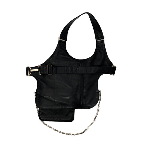 CHANEL VINTAGE COCOMARK RUNWAY FALL 2003 COLLECTION MATELASSE BODY BAG BLACK LAMB SKIN 90280496 - PURPOSE