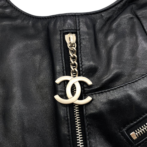 CHANEL VINTAGE COCOMARK RUNWAY FALL 2003 COLLECTION MATELASSE BODY BAG BLACK LAMB SKIN 90280496 - PURPOSE