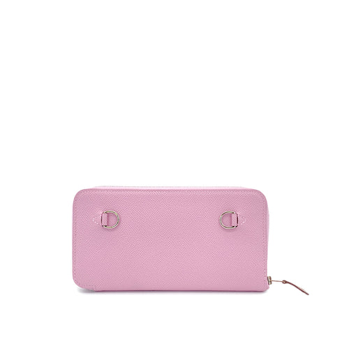 HERMES NOUVEAU TO GO MAUVE SYLVESTRE LIME CUIVRE VEAU EPSOM VEAU SWIFT LONG WALLET B SHW 90280497 - PURPOSE