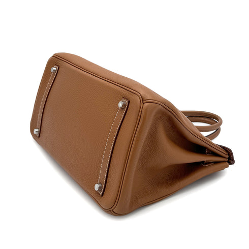 HERMES BIRKIN 35 GOLD TAURILLON CLEMENCE HAND BAG □L SHW 90280531