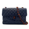 CHANEL VINTAGE MATELASSE TORTOISESHELL CHAIN SHOULDER BAG NAVY LAMB SKIN 90280642 - PURPOSE