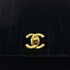 CHANEL VINTAGE DOUBLE CHAIN HAND BAG BLACK VELOUR 90280646 - PURPOSE