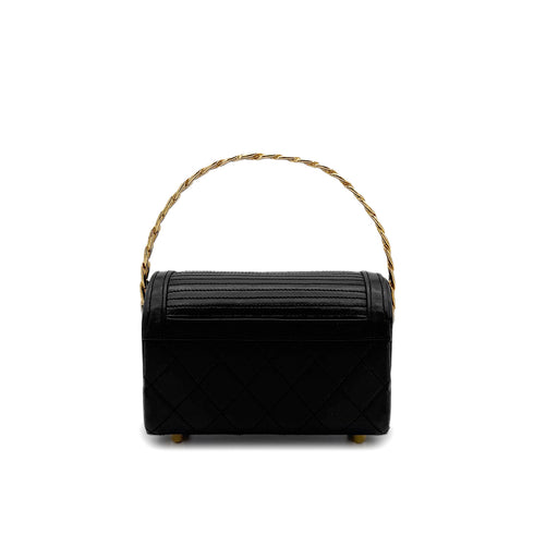 CHANEL VINTAGE MINI CHAIN HAND BAG BLACK LAMB SKIN 90280710 - PURPOSE