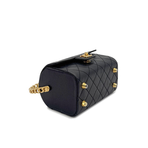 CHANEL VINTAGE MINI CHAIN HAND BAG BLACK LAMB SKIN 90280710 - PURPOSE