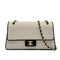 CHANEL VINTAGE MICRO QUILTED CHAIN SHOULDER BAG BEIGE BLACK CANVAS ENAMEL 90280714 - PURPOSE