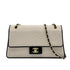 CHANEL VINTAGE MICRO QUILTED CHAIN SHOULDER BAG BEIGE BLACK CANVAS ENAMEL 90280714 - PURPOSE