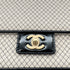 CHANEL VINTAGE MICRO QUILTED CHAIN SHOULDER BAG BEIGE BLACK CANVAS ENAMEL 90280714 - PURPOSE