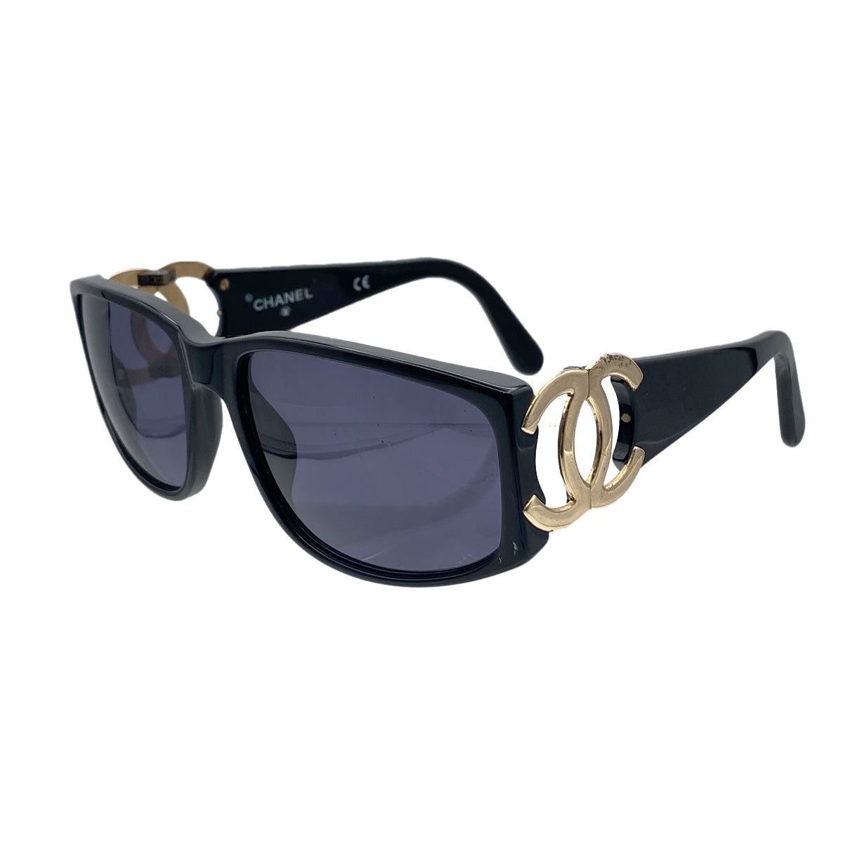 CHANEL VINTAGE SUNGLASSES COCOMARK BLACK EYEWEAR 90281202