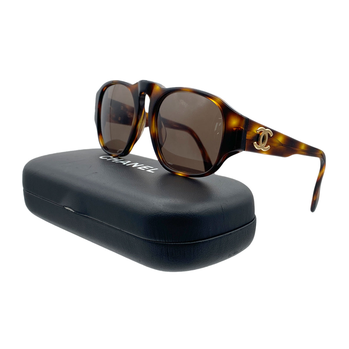 CHANEL VINTAGE SUNGLASSES COCOMARK BROWN EYEWEAR 90281209