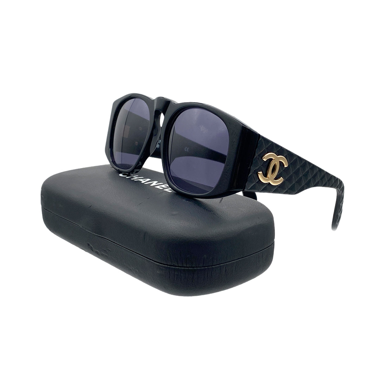 CHANEL VINTAGE SUNGLASSES COCOMARK BLACK EYEWEAR 90281216