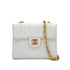 CHANEL VINTAGE MADEMOISELLE BIJOU CHAIN SHOULDER BAG WHITE CAVIAR SKIN 90281244 - PURPOSE