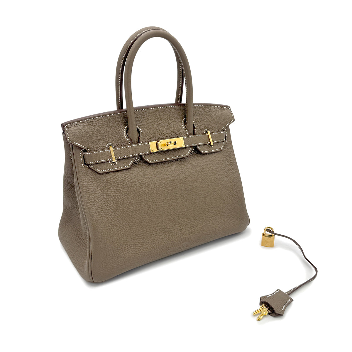 HERMES BIRKIN 30 ETOUPE TOGO HAND BAG Z GHW 90281252