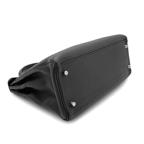 HERMES KELLY 32 RETOURNE BLACK TAURILLON CLEMENCE HAND SHOULDER BAG □O SHW 90289600 - PURPOSE