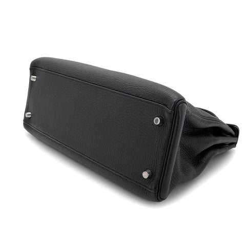 HERMES KELLY 32 RETOURNE BLACK TAURILLON CLEMENCE HAND SHOULDER BAG □O SHW 90289600 - PURPOSE
