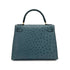HERMES KELLY 28 SELLIER BLUE JEAN OSTRICH HAND SHOULDER BAG 〇Z GHW 90281428 - PURPOSE