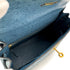 HERMES KELLY 28 SELLIER BLUE JEAN OSTRICH HAND SHOULDER BAG 〇Z GHW 90281428 - PURPOSE