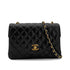 CHANEL VINTAGE MATELASSE HALF MOON CHAIN SHOULDER BAG BLACK LAMB SKIN 90281441 - PURPOSE