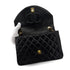 CHANEL VINTAGE MATELASSE HALF MOON CHAIN SHOULDER BAG BLACK LAMB SKIN 90281441 - PURPOSE