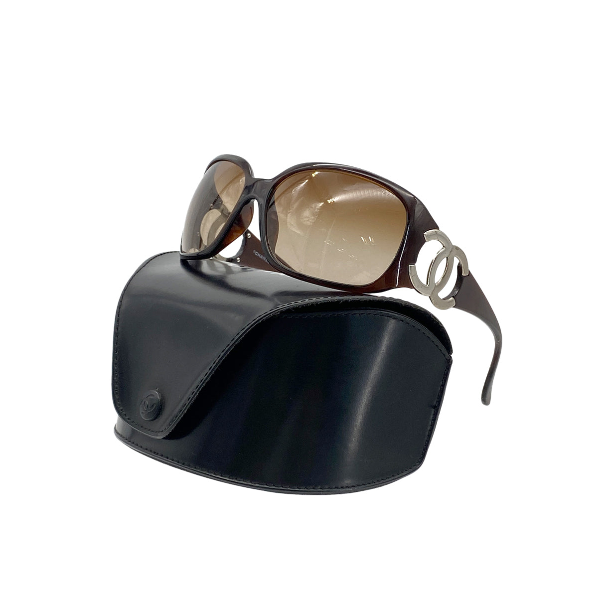CHANEL VINTAGE SUNGLASSES COCOMARK BROWN EYEWEAR 90281543