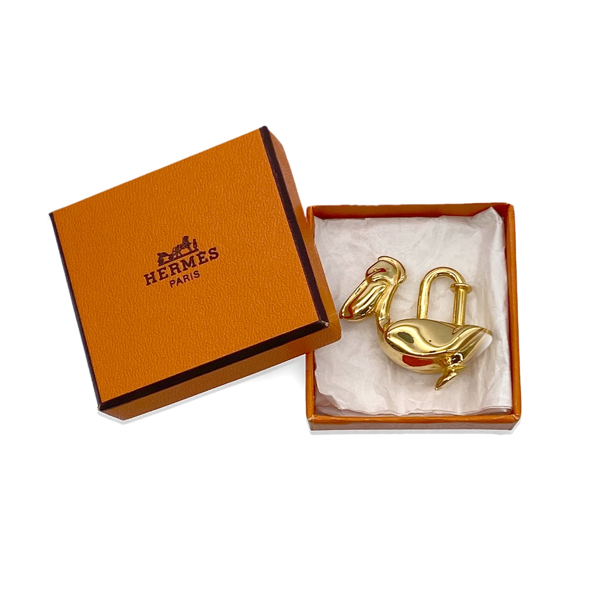 HERMES CADENA CHARM PELICAN 1992 DE LA MER GOLD ACCESSORY 90281548