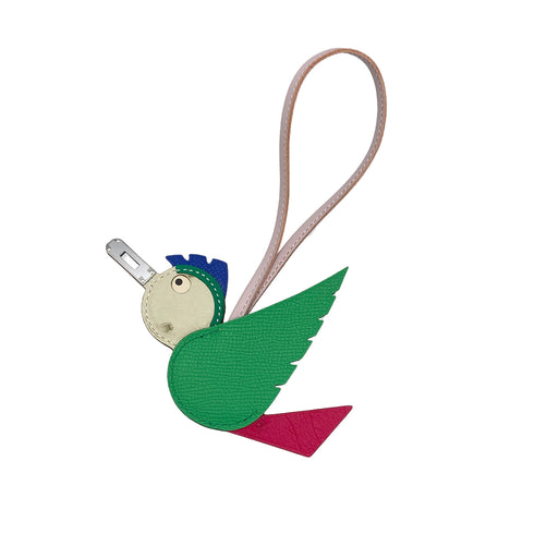 HERMES BAG CHARM BIRDY TOUCH BIRD MENTHE NATA VEAU EPSOM OSTRICH W SHW 90281549 - PURPOSE
