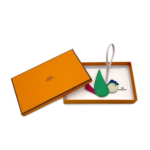 HERMES BAG CHARM BIRDY TOUCH BIRD MENTHE NATA VEAU EPSOM OSTRICH W SHW 90281549 - PURPOSE