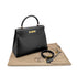 HERMES KELLY 28 SELLIER BLACK ARDENNES HAND SHOULDER BAG 〇Z GHW 90281826 - PURPOSE
