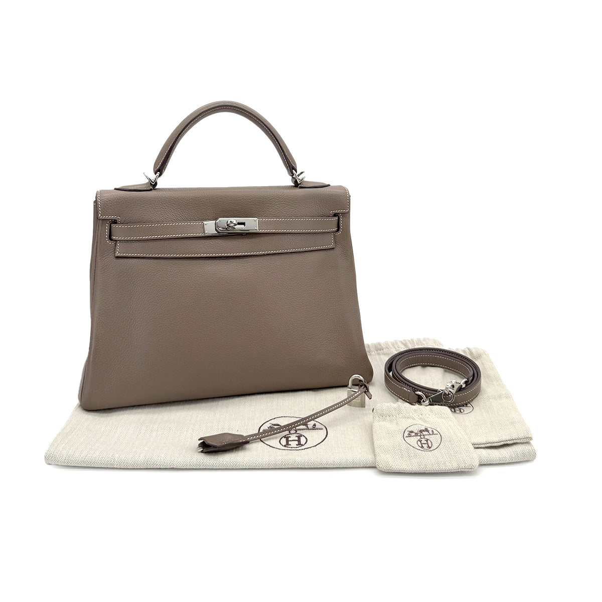 HERMES KELLY 32 RETOURNE ETOUPE TOGO HAND SHOULDER BAG □K SHW 90281830
