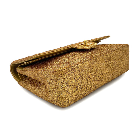 CHANEL VINTAGE CHAIN SHOULDER BAG NISHIJIN TEXTILE GOLD 90282046 - PURPOSE