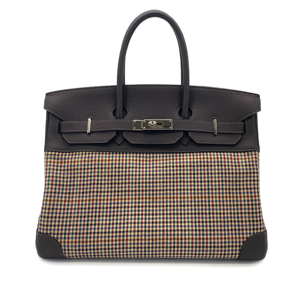 HERMES PARIS COLLECTION DEFILE LIMITED BIRKIN 35 LAINAGE EBENE TAURILLON CLEMENCE CARREAUX □K 90282053 - PURPOSE