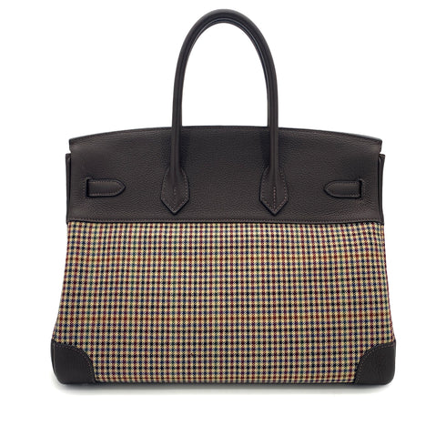 HERMES PARIS COLLECTION DEFILE LIMITED BIRKIN 35 LAINAGE EBENE TAURILLON CLEMENCE CARREAUX □K 90282053 - PURPOSE