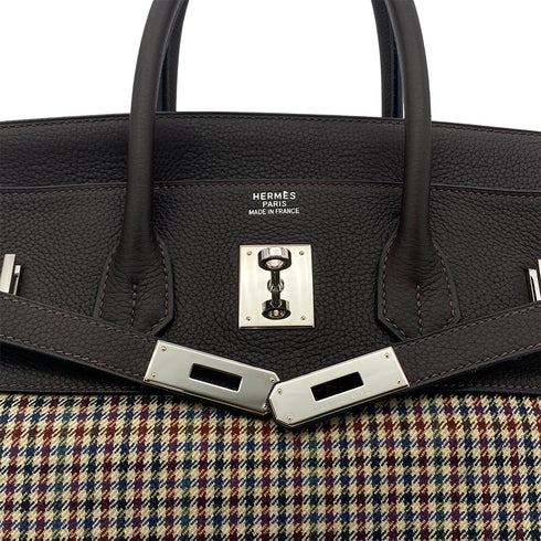 HERMES PARIS COLLECTION DEFILE LIMITED BIRKIN 35 LAINAGE EBENE TAURILLON CLEMENCE CARREAUX □K 90282053 - PURPOSE