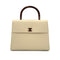 CHANEL VINTAGE WOOD HANDLE HAND BAG BEIGE CAVIAR SKIN 90282064 - PURPOSE