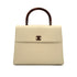 CHANEL VINTAGE WOOD HANDLE HAND BAG BEIGE CAVIAR SKIN 90282064 - PURPOSE