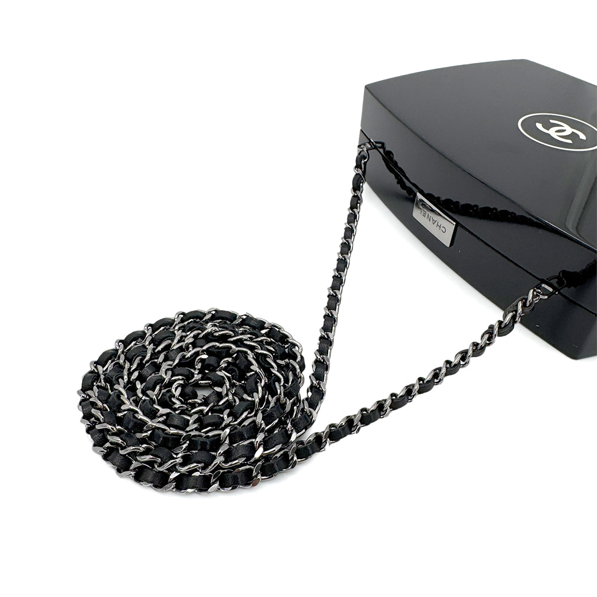 CHANEL COCOMARK MAKEUP PALETE MOTIF CHAIN SHOULDER BAG BLACK PLASTIC 90282066
