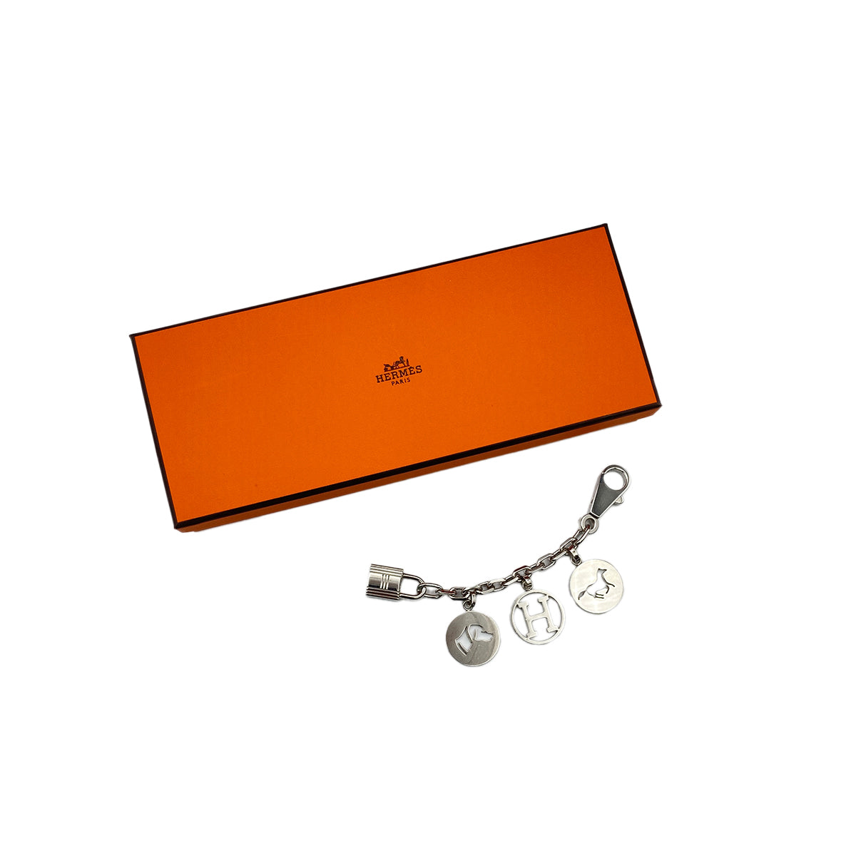 HERMES BAG CHARM AMULET 4 SILVER ACCESSORY 90282070