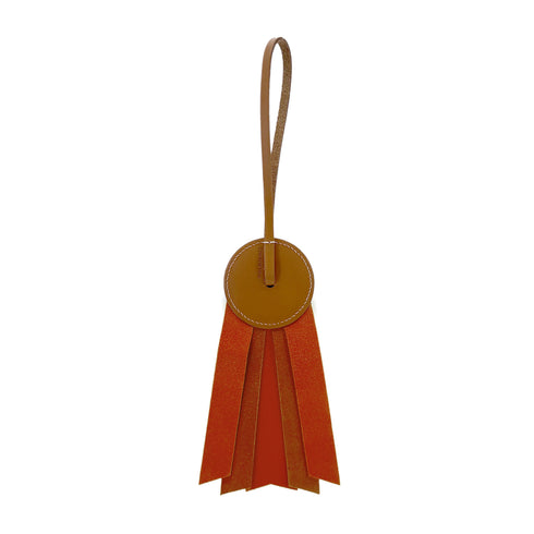 HERMES BAG CHARM PADDOCK FLOT NATUREL CAPUCINE VACHE HUNTE AGNEAU MILO 90282073 - PURPOSE