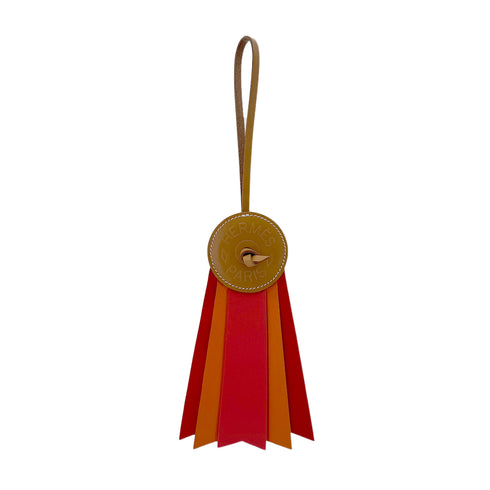 HERMES BAG CHARM PADDOCK FLOT NATUREL SABLE ROSE JAIPUR FEU VACHE HUNTE AGNEAU MILO 90282075 - PURPOSE