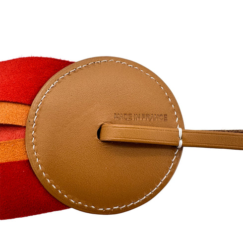 HERMES BAG CHARM PADDOCK FLOT NATUREL SABLE ROSE JAIPUR FEU VACHE HUNTE AGNEAU MILO 90282075 - PURPOSE