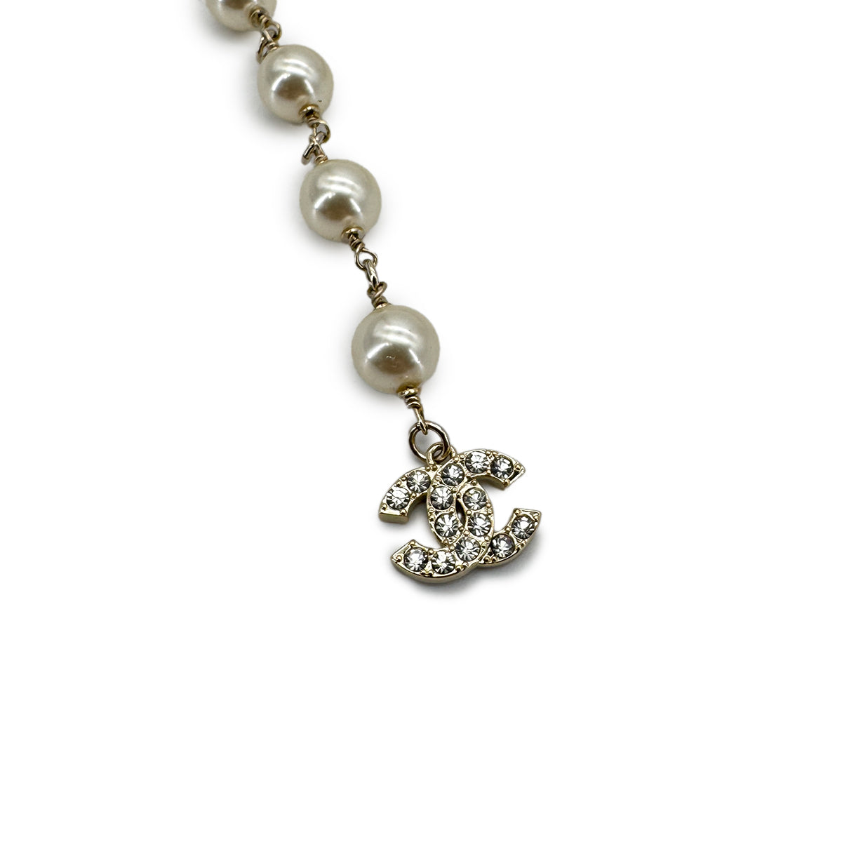 CHANEL BELT LOGO COCOMARK RHINESTONE FAUX PEARL ACCESSORY B22A 90282078
