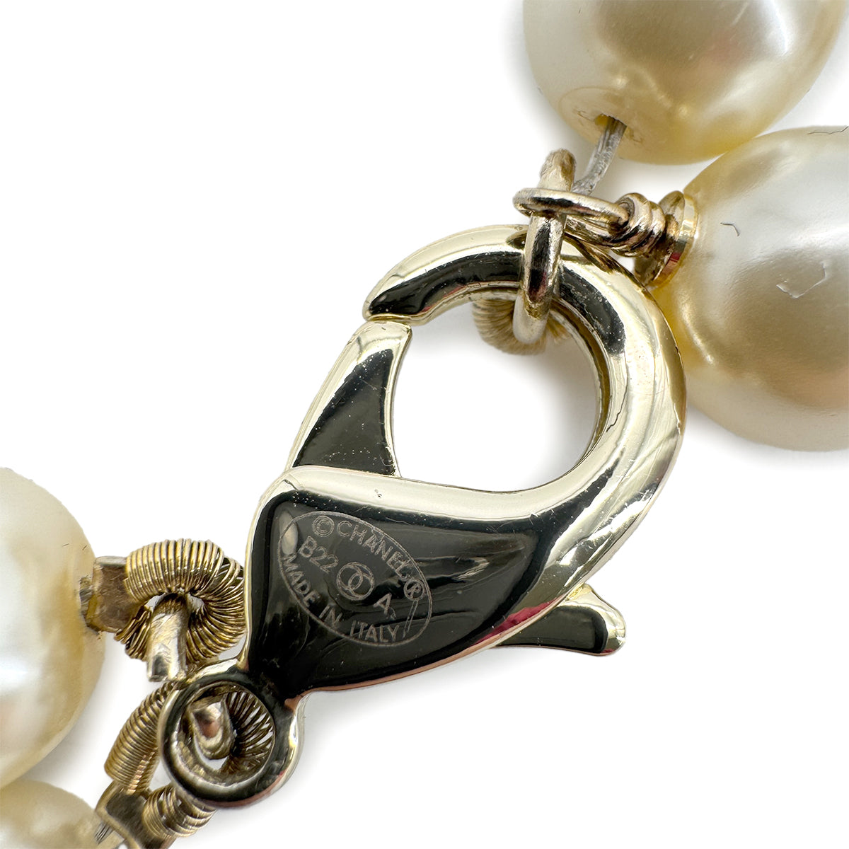 CHANEL BELT LOGO COCOMARK RHINESTONE FAUX PEARL ACCESSORY B22A 90282078
