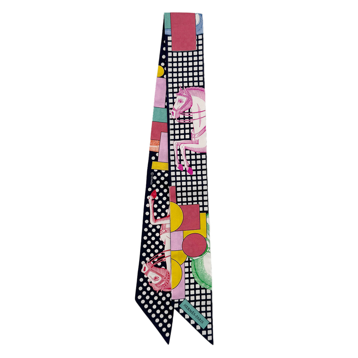 HERMES TWILLY CAVALIER EN FORMES SCARF MULTICOLOR SILK 90282083