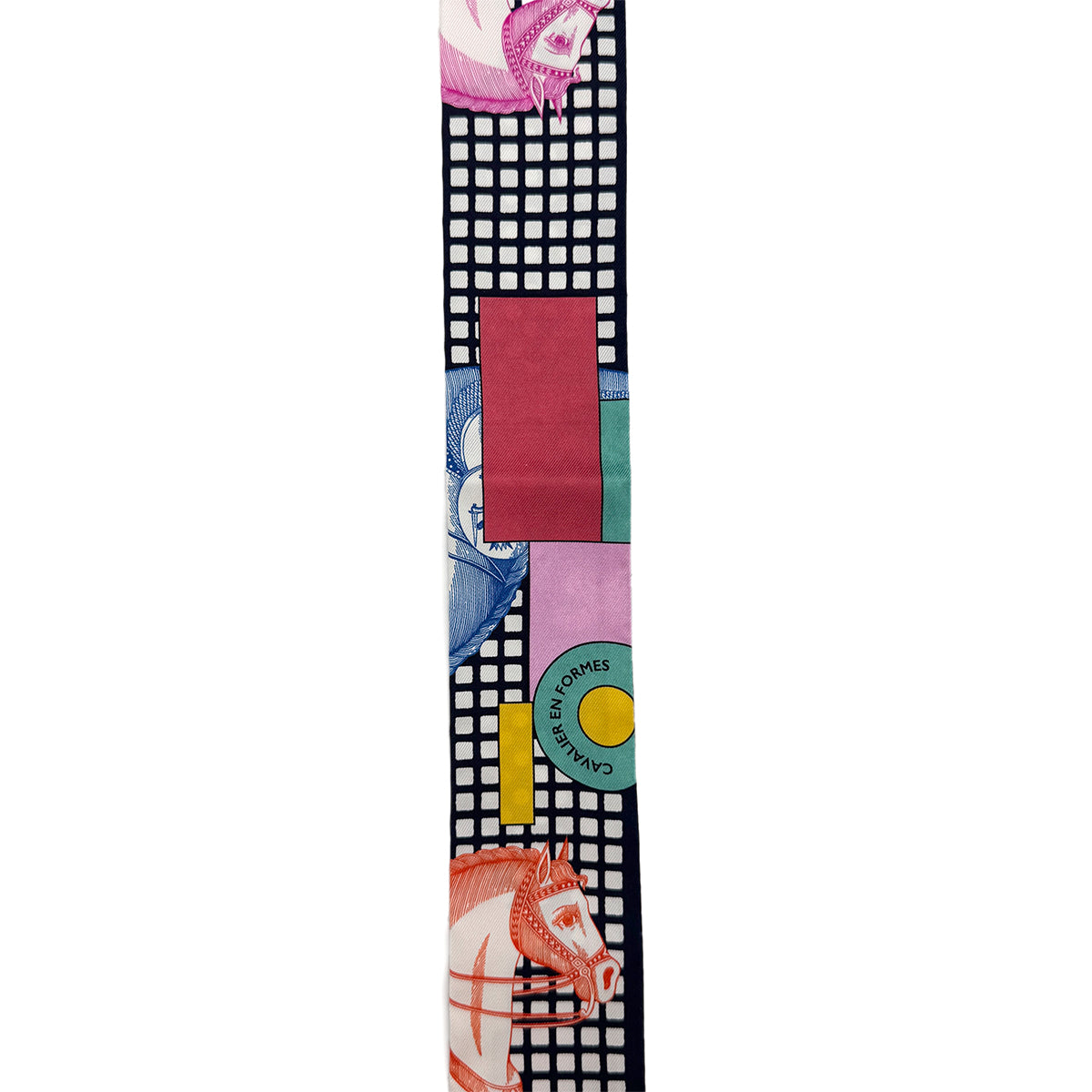 HERMES TWILLY CAVALIER EN FORMES SCARF MULTICOLOR SILK 90282083