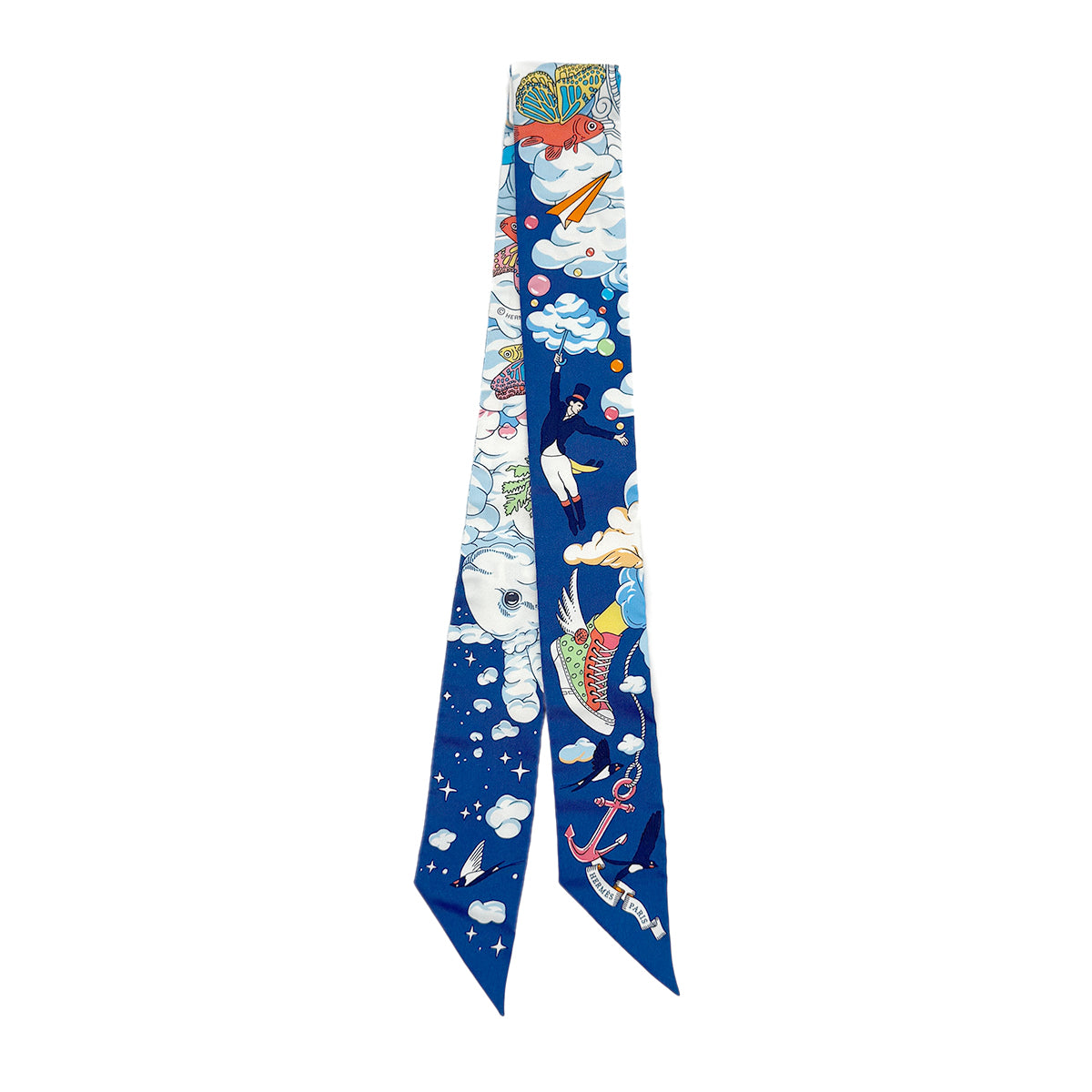 HERMES TWILLY SUR MON NUAGE SCARF MULTICOLOR SILK 90282085