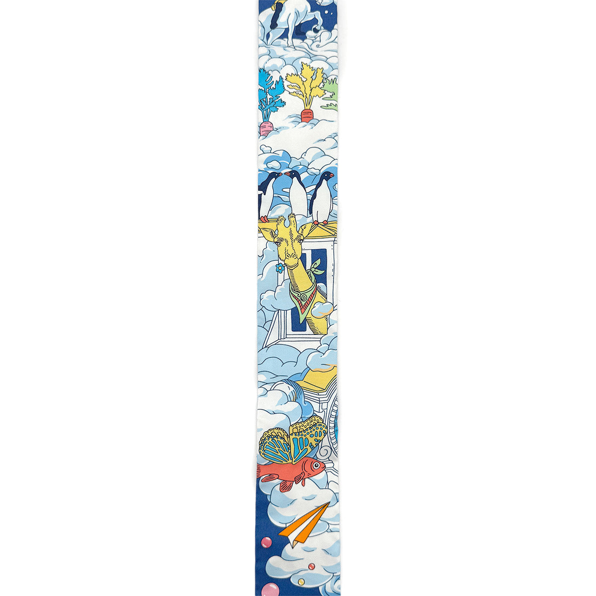 HERMES TWILLY SUR MON NUAGE SCARF MULTICOLOR SILK 90282085