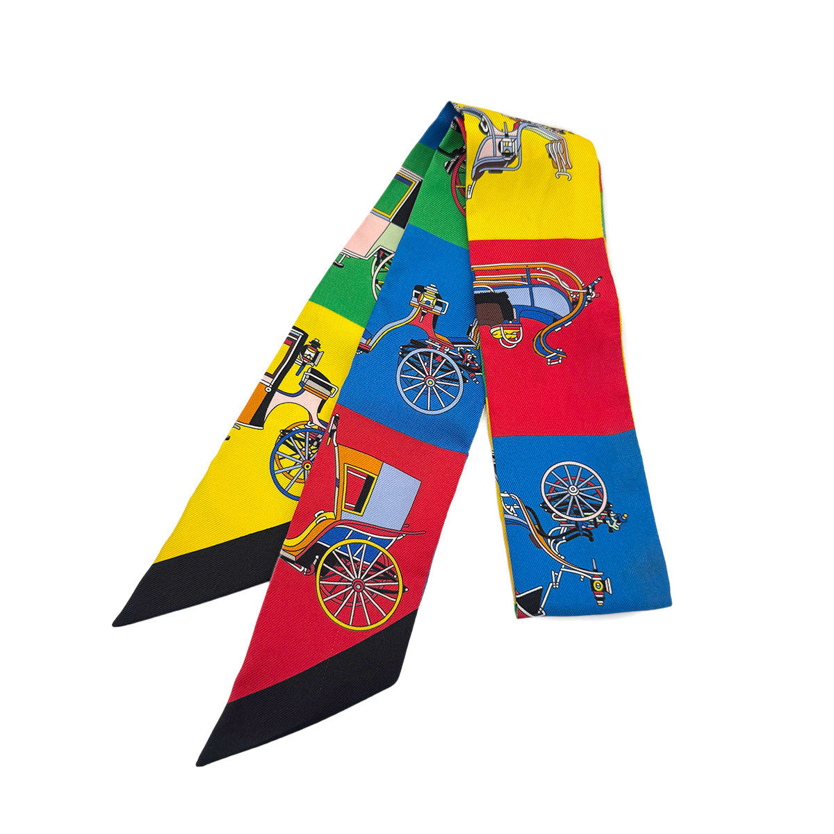 HERMES TWILLY VOITURES EXQUISES SCARF MULTICOLOR SILK 90282093