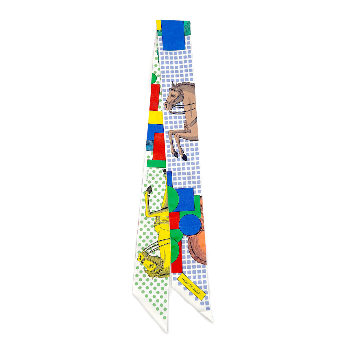 HERMES TWILLY CAVALIER EN FORMES SCARF MULTICOLOR SILK 90282094